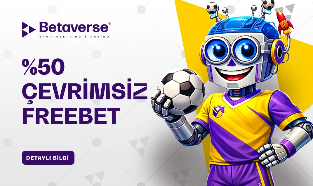 Betaverse — Betaverse %50 çevrimsiz freebet kampanya görseli