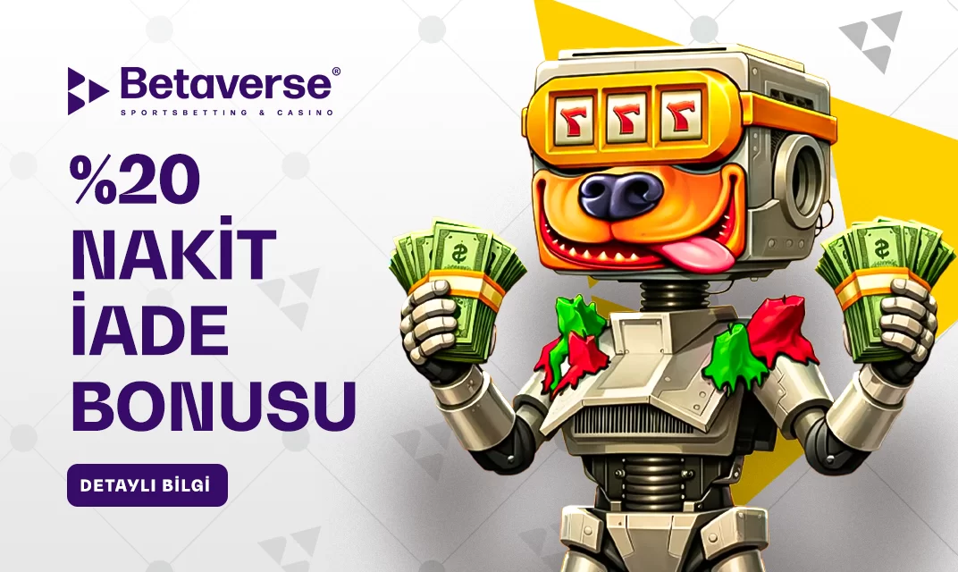 Betaverse — Betaverse %20 spor & casino nakit iade kampanya görseli