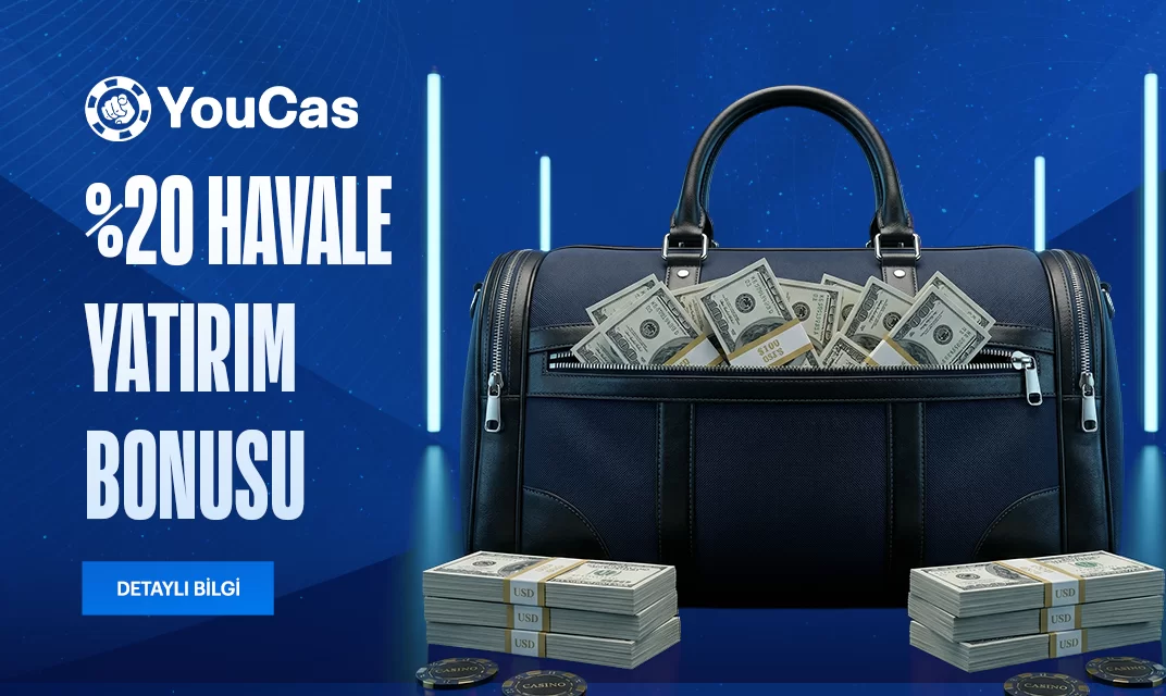 Youcas — Youcas %20 havale yatırım kampanya görseli